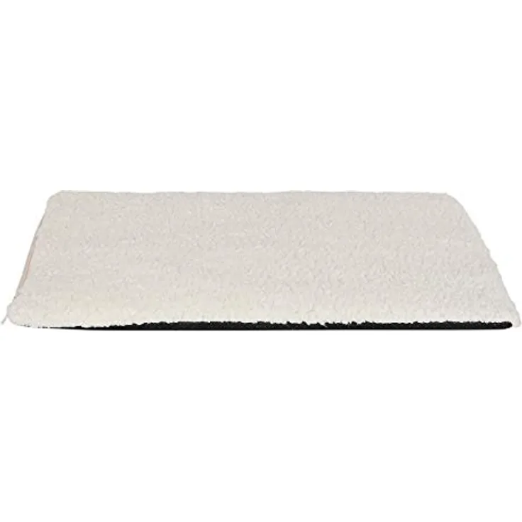 lionto Wärmedecke für Hunde und Katzen, selbstheizend ohne Strom, 60x45 cm mit abnehmbaren, waschbarem Bezug bei 30°C, isolierend, Fleece, weiß