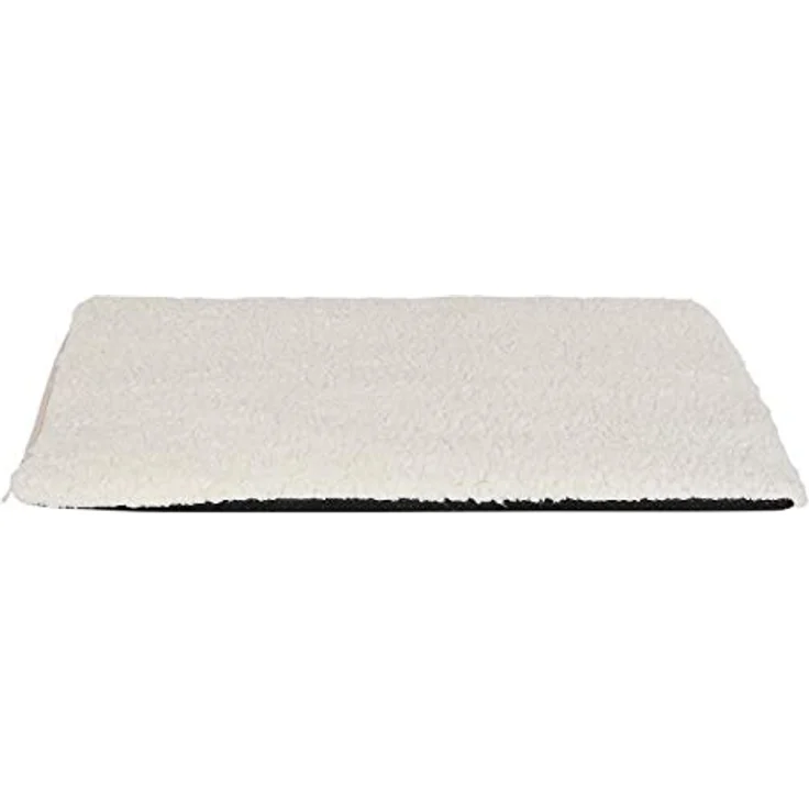 lionto Wärmedecke für Hunde und Katzen, selbstheizend ohne Strom, 60x45 cm mit abnehmbaren, waschbarem Bezug bei 30°C, isolierend, Fleece, weiß – Bild 1