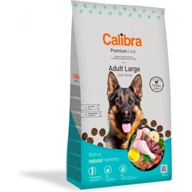 CALIBRA DOG PREMIUM LINE ADULT TROCKENFUTTER FÜR GROSSE HUNDERACEN, 12 kg – Bild 1