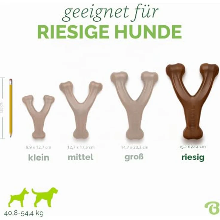 Benebone Wishbone Hundekauspielzeug, XL Langlebiges Kauspielzeug aus echten Erdnüssen für aggressive Kauer, USA Herkunft – Bild 4