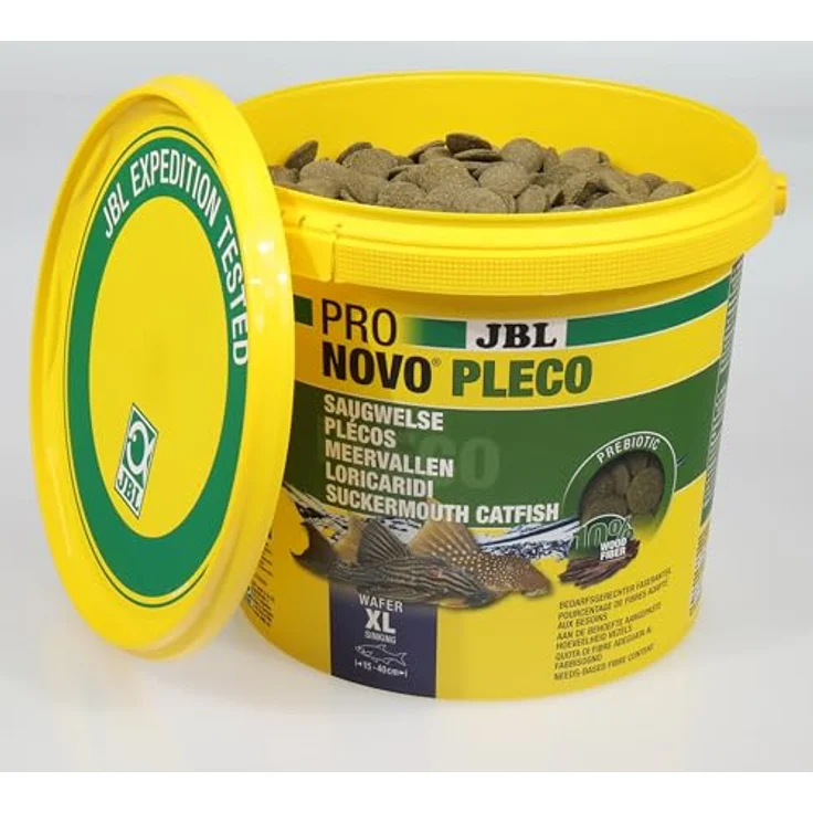 JBL PRONOVO PLECO WAFER, Futterwafer für Saugwelse 15-40 cm, naturnahe Ernährung mit Holzanteil, Größe XL, 5,5 l – Bild 2