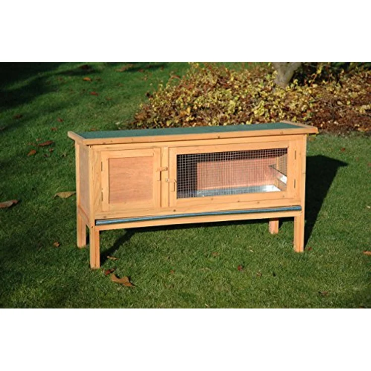 dobar 23306FSC Kleintierstall aus imprägniertem Nadelholz, mit Zinkschublade, Ruheraum, Aufstellvorrichtung und Maßen 115 x 45 x 66 cm – Bild 2