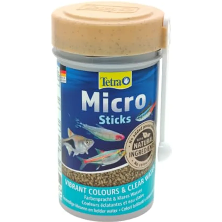Tetra Alleinfuttermittel Micro Sticks für Tropische Fische, 100 ml, schnell aufweichend, leicht zu essen, für kleine Zierfische