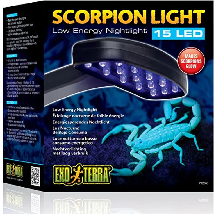 Exo Terra Scorpion Light 15 LED (UVB), effiziente Terrariumbeleuchtung für Wirbellose mit 2 W Energieverbrauch – Bild 1