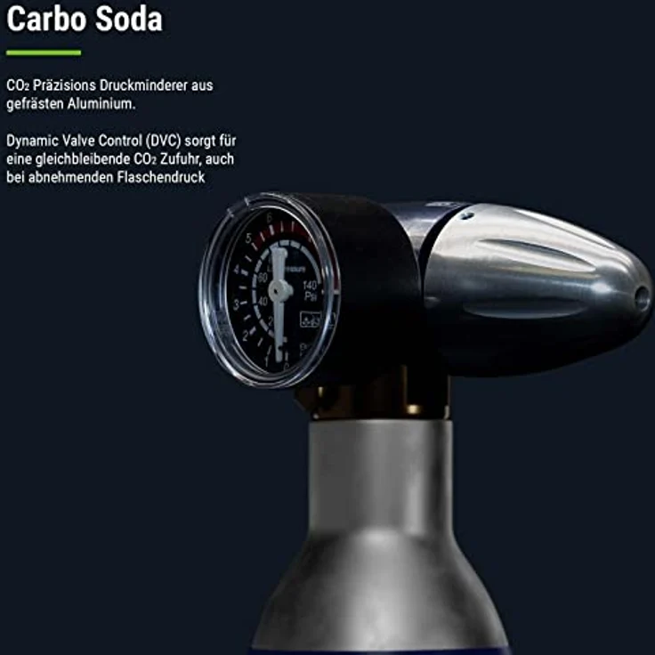 Dennerle Carbo Soda M200, CO2 Düngeanlage mit 425g Soda Zylinder für Aquarien bis 200 Liter – Bild 5