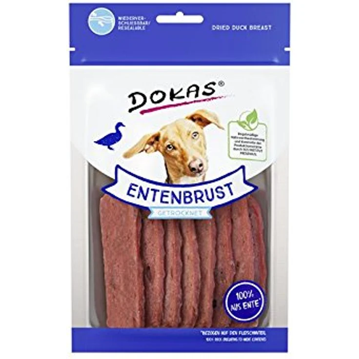 Dokas Hundesnack Entenbrust getrocknet, 70g ohne Konservierungsmittel für alle Lebensphasen – Bild 2