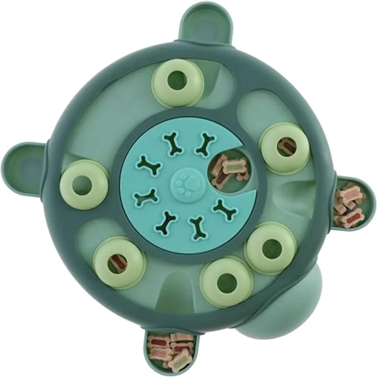 Kerbl Pet Denk- und Lernspielzeug Turtle, befüllbares Hundespielzeug, türkis, 25x28x5cm, aus hygienischem Polypropylen, für kleine und mittelgroße Hunde, einfach zu reinigen – Bild 2