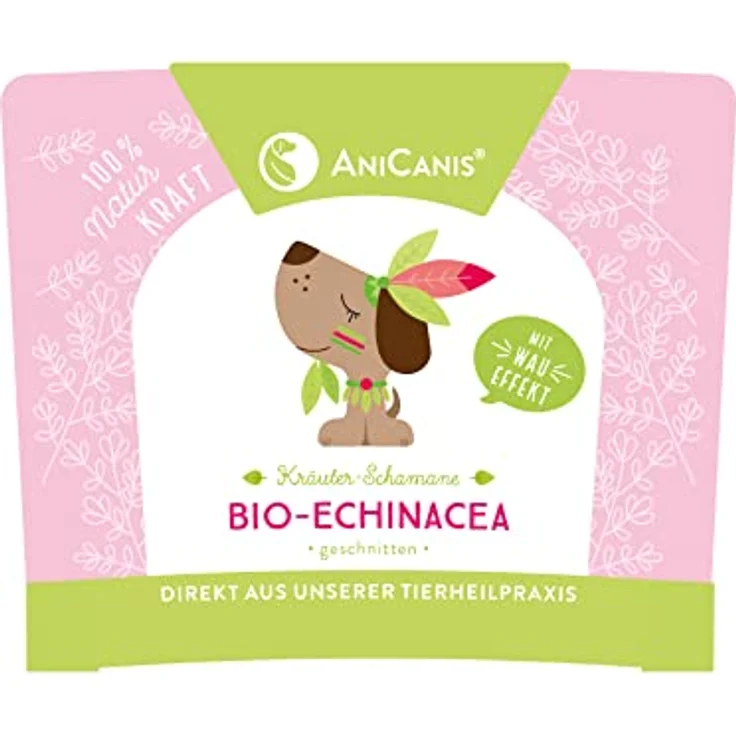 AniCanis Bio Echinacea für Hunde, Echinaceapulver zur Unterstützung des Immunsystems und der Atemwege, 100% vegan, 50g Kräuter Futterzusatz – Bild 3