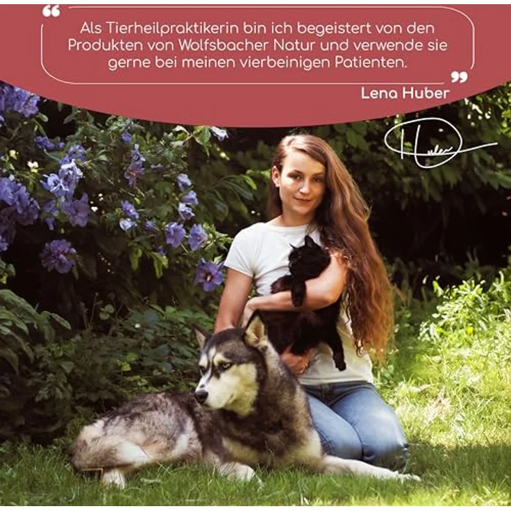 Wolfsbacher Futteröl für Hunde 100ml, 100% Bio Barföl aus Leinöl, Nachtkerzenöl, Olivenöl, Kürbiskernöl und Chiaöl, mit Omega 3-6-9, vegan und kaltgepresst, DE-ÖKO-060 – Bild 5