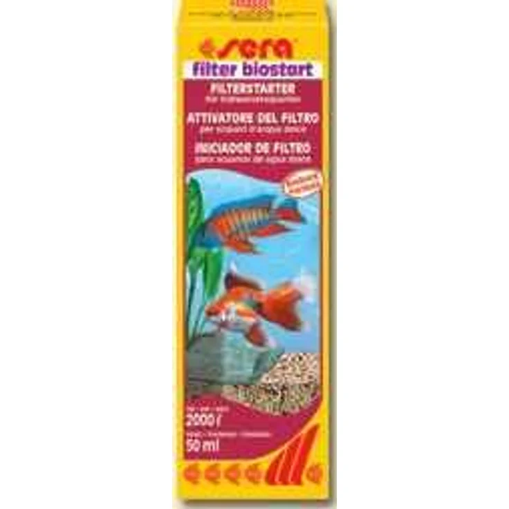 Sera Aquariumfilter biostart, 50 ml zur schnellen biologischen Filterstart mit aktivem Mikrobiom und Schadstoffabbaulösung – Bild 2