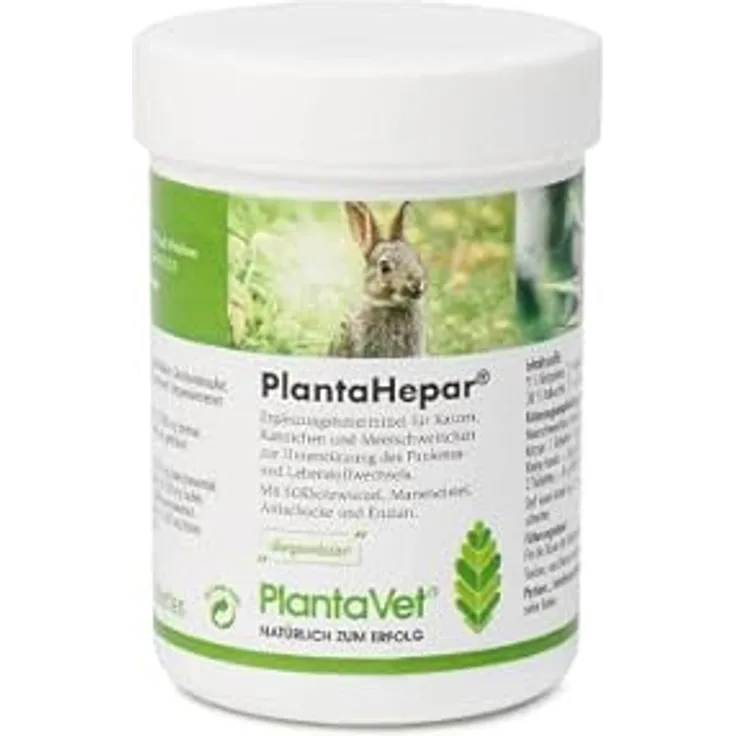 PlantaVet PlantaHepar 200mg, 200 Tabletten, Ergänzungsfuttermittel für Kleintiere zur Unterstützung des Pankreas- und Leberstoffwechsels mit Süßholzwurzel