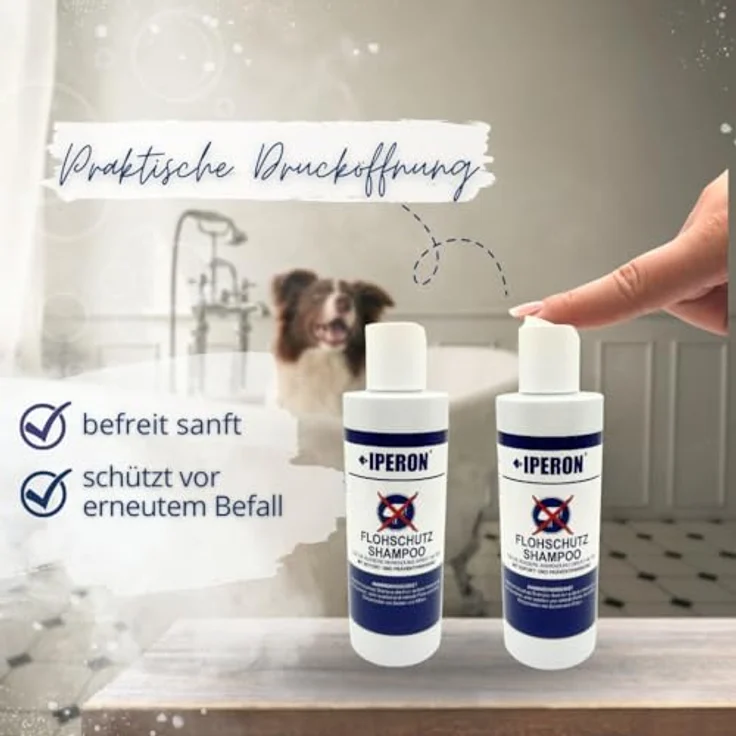 Iperon IPERON® Flohschutz Shampoo, 200 ml - Natürliche Abwehr gegen Flöhe, Zecken & Milben, sofortige Schutzwirkung – Bild 3