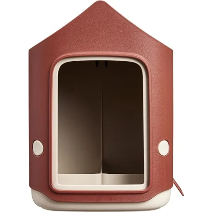 elho Cosy Bird Feeder 18cm, Vogelfutterhaus und Vogeltränke aus 100% recyceltem Plastik, Rot/Toskanisches Rot, L17.6 x B18 x H23 cm