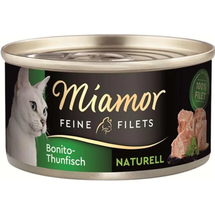 Miamor Feine Filets Naturelle, Sparpaket mit 24 x 80 g Bonito Thunfisch, hochbekömmlich und leicht verdaulich – Bild 2