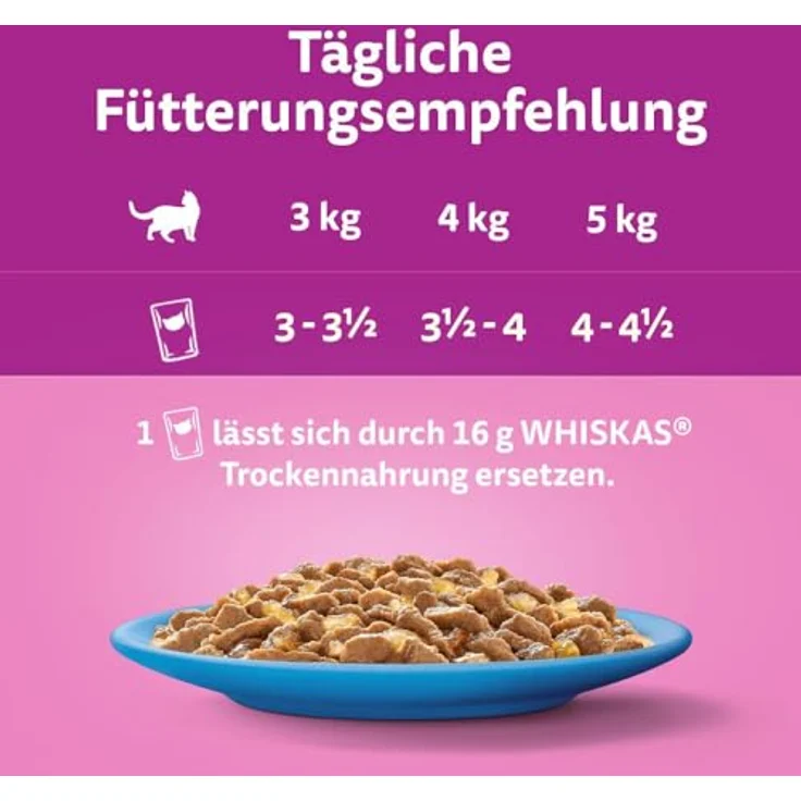 Whiskas Mega Pack 1+ Fisch Auswahl in Gelee, Katzenfutter, 40 x 85g – Bild 3