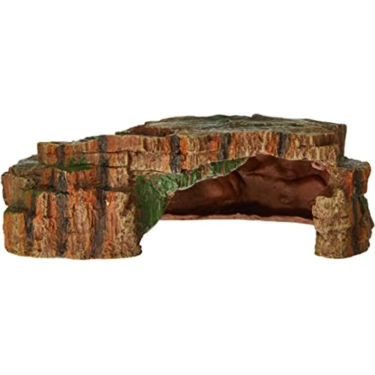 Trixie 76211 Reptilienhöhle, Terrarien-Dekoration aus Polyesterharz, natürliche Optik, 24 × 8 × 17 cm, beige – Bild 3