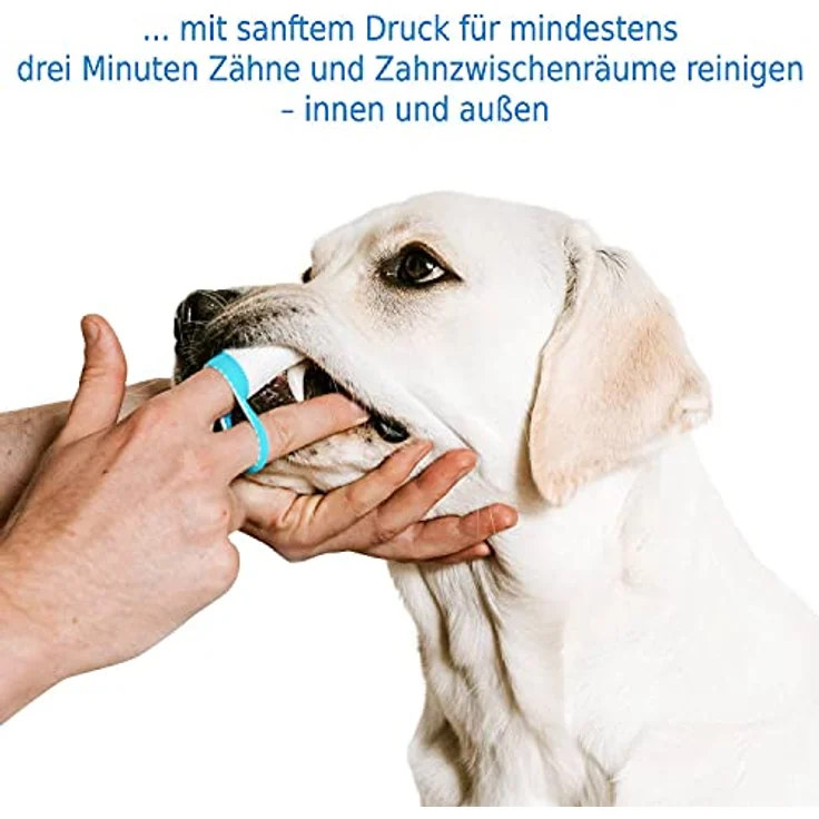 Bogar Bogadent Anti-Plaque Finger Zahnbürste für Hunde, Silbergraue fingerförmige Zahnbürste mit antibakterieller Silberionen-Technologie, 2 Stück – Bild 4