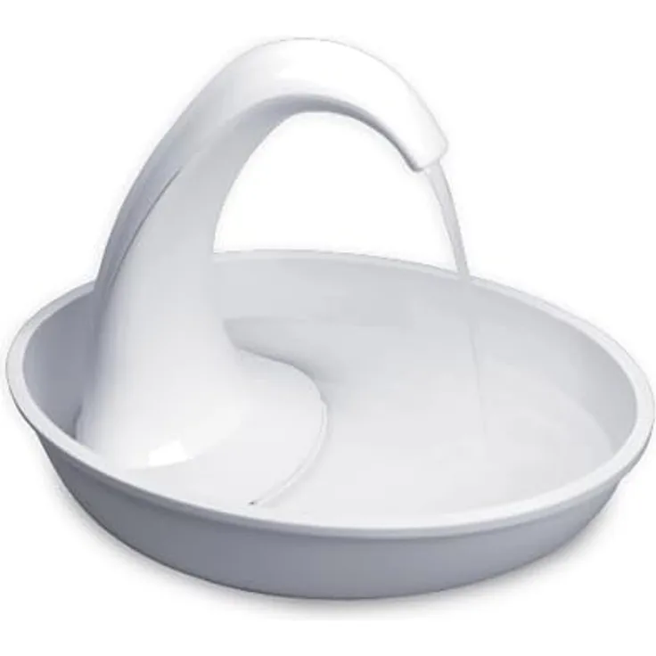 Pioneer Pet Swan Fountain, Katzentrinkbrunnen 2,36 l mit leisem Betrieb und BPA-freiem Kunststoff, weiß