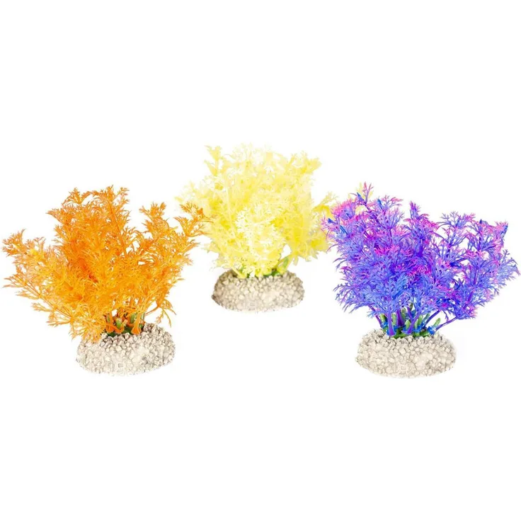 EBI Aqua Della Hottonia Set S, Dekorative Kunstpflanze für Aquarien, mehrfarbig und pflegeleicht