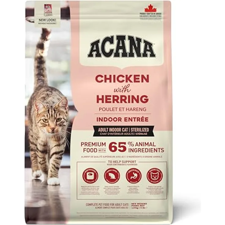 ACANA Cat Indoor Entrée, 1,8kg Trockenfutter für Katzen mit Huhn und Truthahn