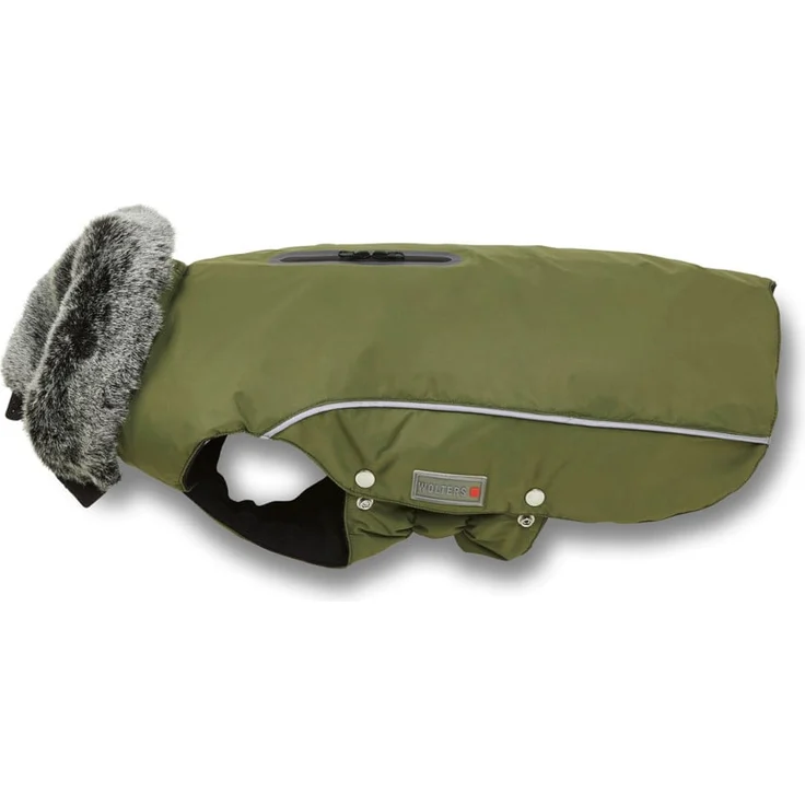 WOLTERS Winterjacke Amundsen, wasserdichte Hundebekleidung mit EcoElite-Imprägnierung, Olive