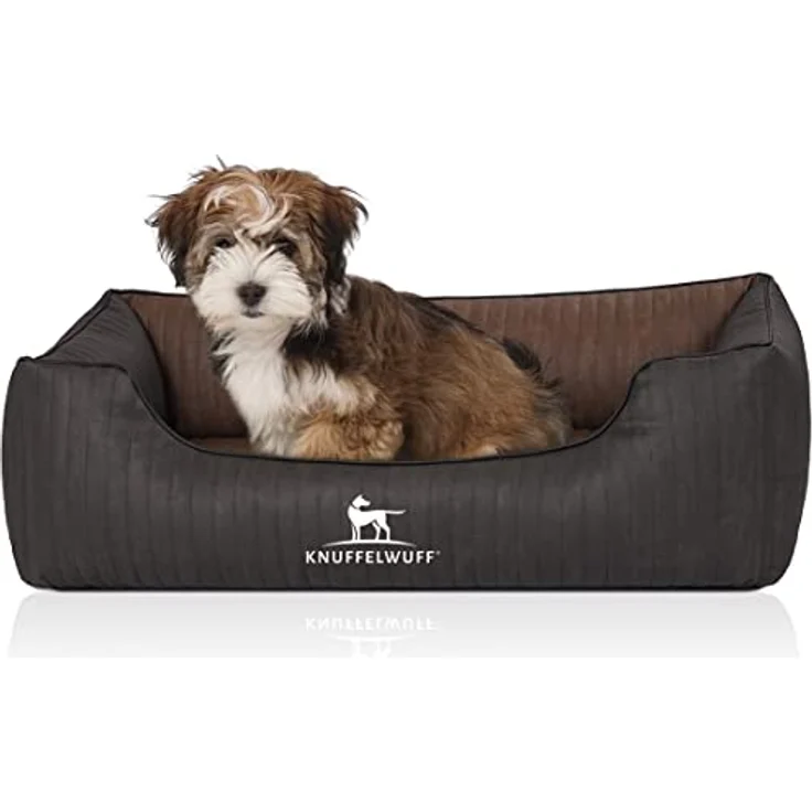 Knuffelwuff Tierbett Hundebett Outback, Orthopädisch, Memory Foam, Kunstleder, 25 cm hohe Seitenwände, rutschfester Dämmstoff, stylisches Design – Bild 2