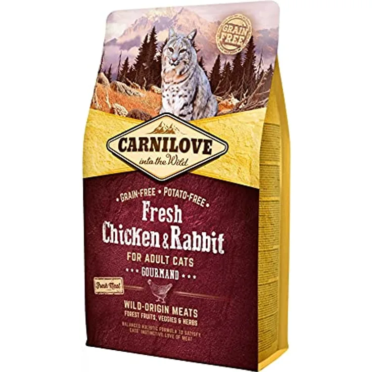 Carnilove Carnilove Fre Chicken & Rabbit, Trockenfutter für Katzen, 2 kg (20 x 100 g)