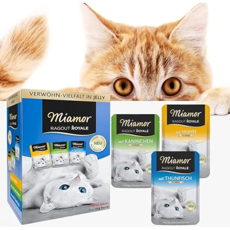 Miamor Ragout Royale in Jelly Multipack, 12x100g, Katzenfutter mit Kaninchen, Huhn und Thunfisch, hoher Geflügelfleischanteil – Bild 3