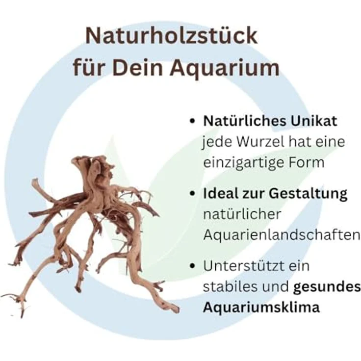 Aquaone Flower Wurzel XL, Aquarium Deko-Wurzel 30-40 cm, natürlicher Sichtschutz aus Asien – Bild 3