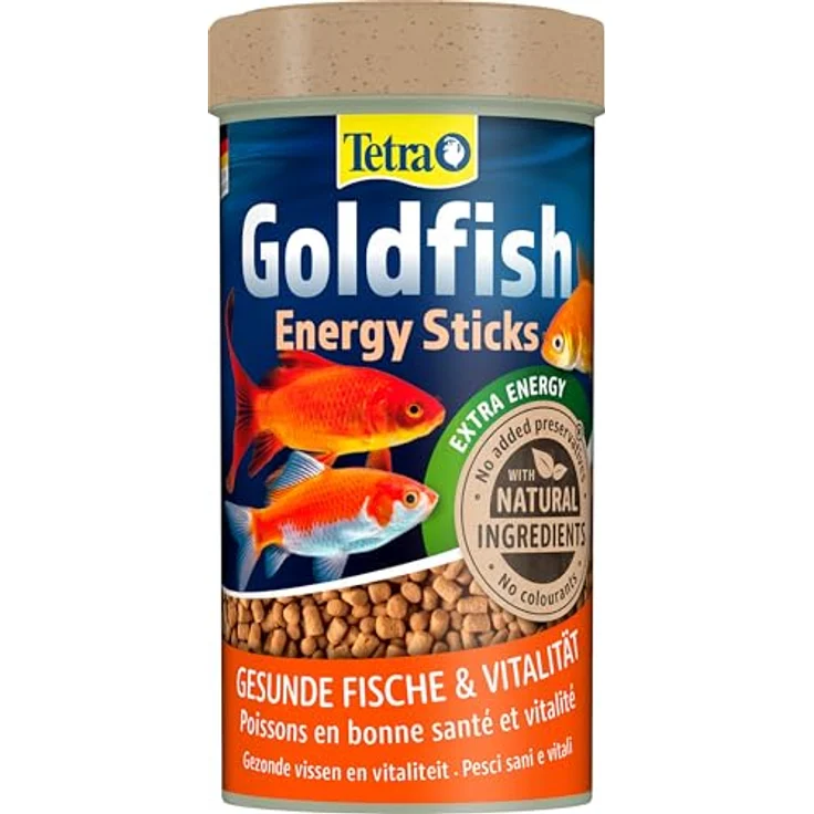 Tetra Goldfish Energy Sticks, nährstoffreiches Fischfutter für Goldfische und Kaltwasserfische, 250 ml Dose, schwimmfähig, ohne Farb- und Konservierungsstoffe – Bild 1