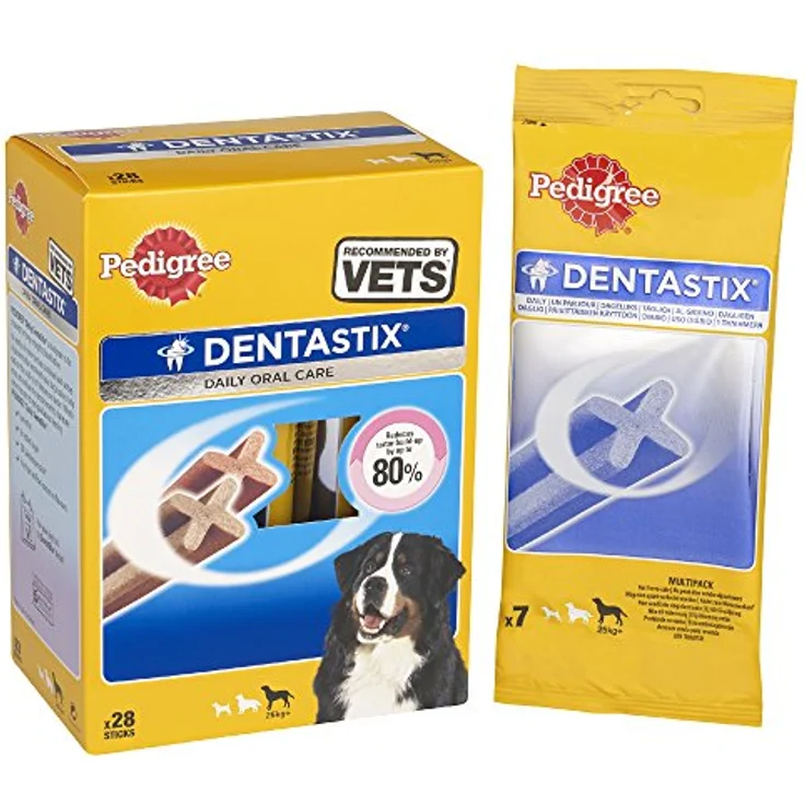 Pedigree Dentastix Kauspielzeug für Hunde ab 25 kg, 28 Stück, zur Reduzierung von Zahnsteinbildung um bis zu 80 %, fettarm und ohne Zuckerzusatz – Bild 2