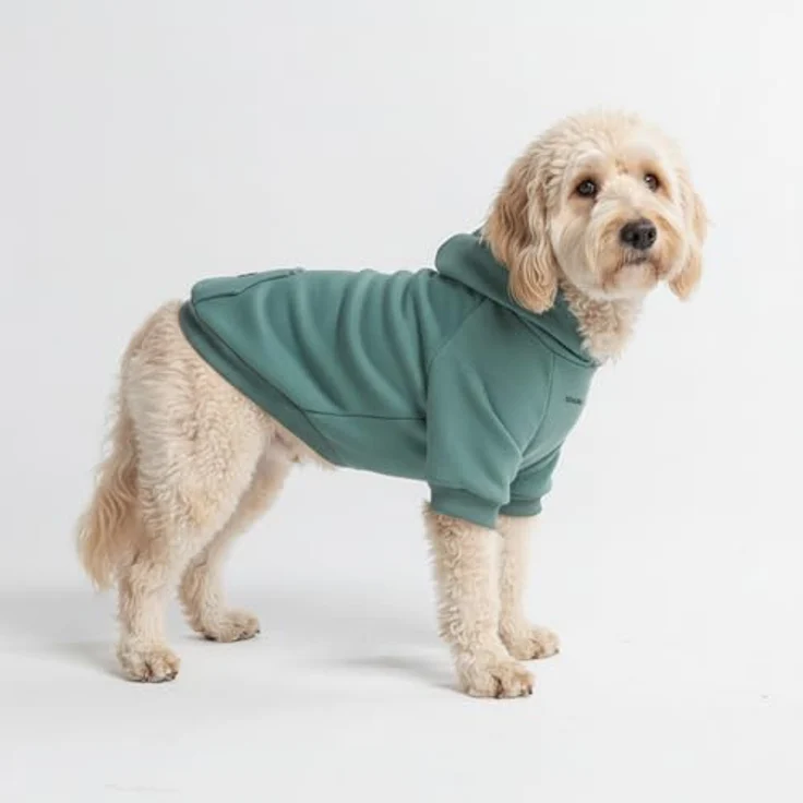 Spark Paws Hunde-Kapuzenpullover – Premium-Qualität, butterweich mit Fleece-Innenseite, Leinenöffnungsdesign, für große Rassen, Teal, 2XL – Bild 1