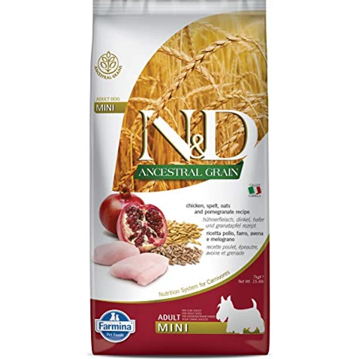 Farmina N&D ANCESTRAL Grain Pellets Hundefutter, Trockenfutter mit Huhn, Dinkel, Hafer und Granatapfel, ohne Mais, 7 kg – Bild 1