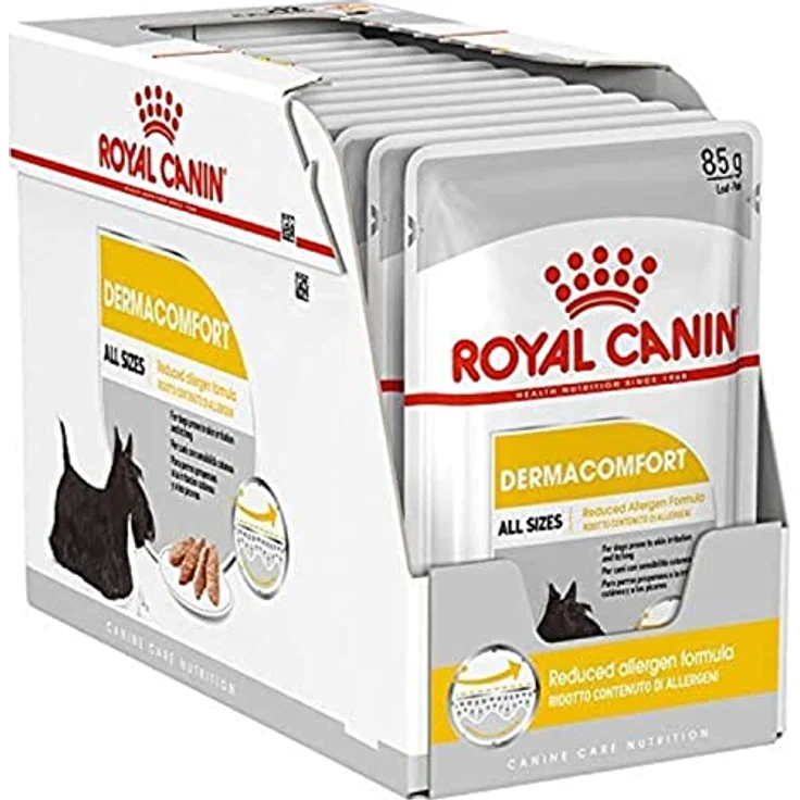 ROYAL CANIN DERMACOMFORT Nassfutter für Hunde, Unterstützung für empfindliche Haut, 12x85g – Bild 2