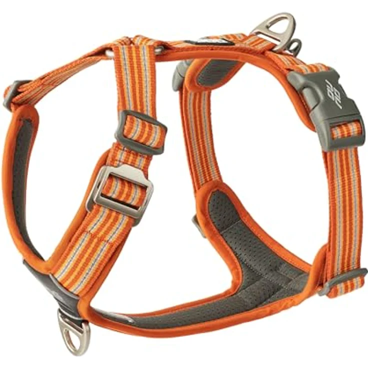 DOG Copenhagen Comfort Walk Air 3.0 Hundegeschirr, ergonomisches Geschirr mit Aluminiumbeschlägen, Orange Sun, XS – Bild 1