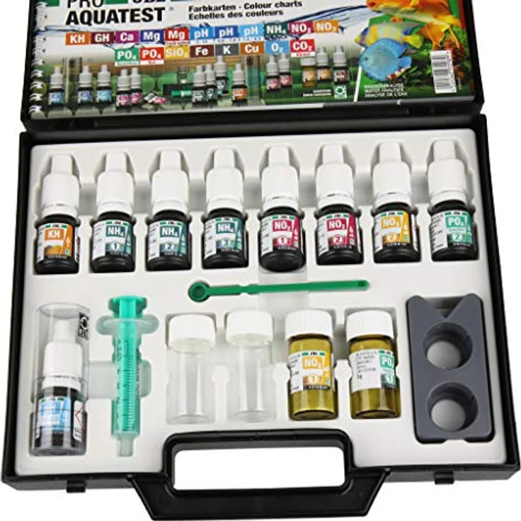 JBL ProAquaTest Combi Set Marin, Wassertest-Koffer mit 6 Tests für Meerwasser-Aquarien, sicherer Kunststoffkoffer und umfangreiches Zubehör – Bild 4