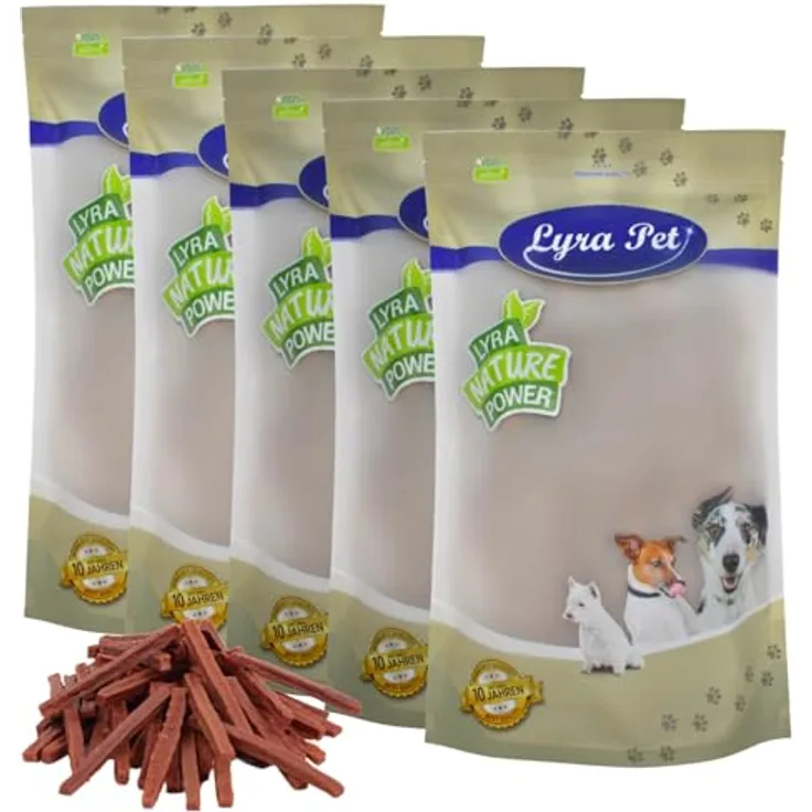 Lyra Pet® 5 kg Lammdörrfleisch Hundefutter Snack, fettarm, schonend getrocknet, proteinreiche Belohnung für Hunde