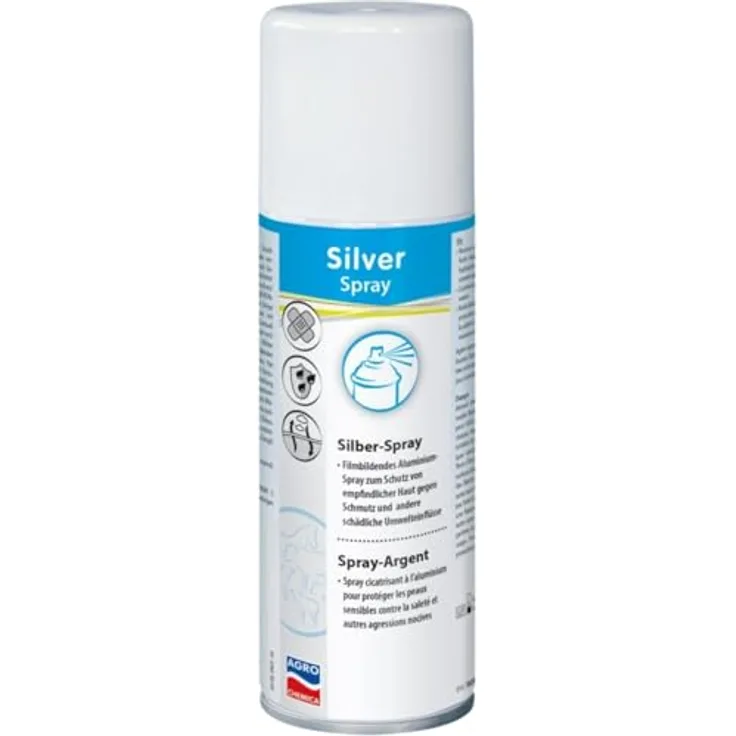 RL24 Silberspray – Sprühpflaster für Tiere, 200 ml, atmungsaktiver Schutzfilm gegen Schmutz und Feuchtigkeit