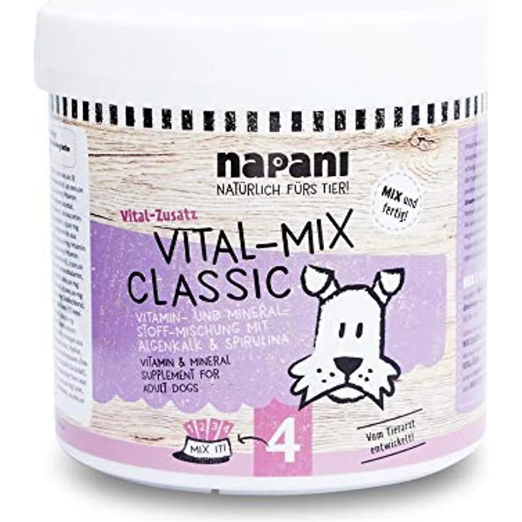 napani Vitalmix Classic, Vitamin- & Mineralstoffmischung für Hunde, unterstützt das Immunsystem, 500g