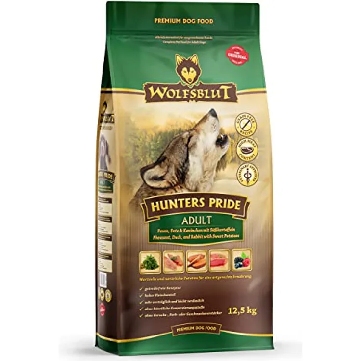 Wolfsblut Hunters Pride Adult, Hunde-Trockenfutter mit Vitaminen und zartem Geflügel, 12,5kg