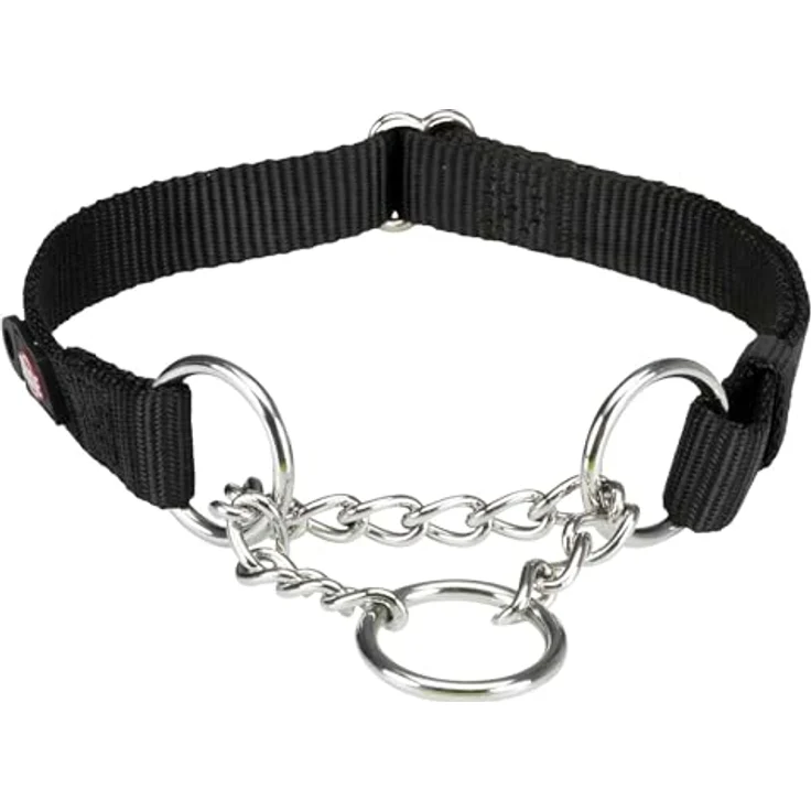 Trixie Premium Zug-Stopp Halsband, Schwarz, stufenlos verstellbar, Größe M-L: 35-50 cm Halsumfang, 20 mm breit – Bild 2