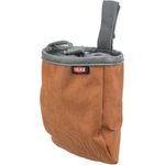 TRIXIE Leckerlibeutel Snack-Tasche groß, verschließbar mit Zugband, Befestigungsclip, 10 cm Durchmesser, Maschinenwäsche 30°, diverse Farben