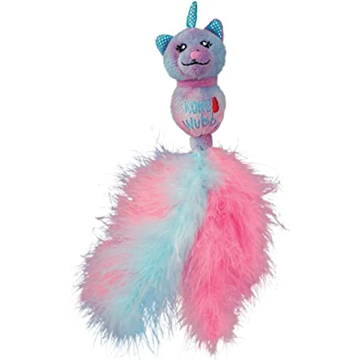 KONG Wubba Caticorn, Katzenspielzeug mit Katzenminze, flatterndem Schweif und rasselndem Geräusch – Bild 1