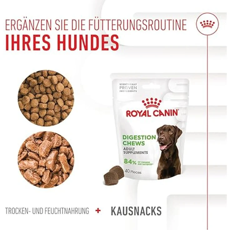ROYAL CANIN Digestion Chews Adult Supplements, 3er Pack, 3 x 160 g, Unterstützt gesunde Verdauung & Darmflora für adulte Hunde – Bild 5