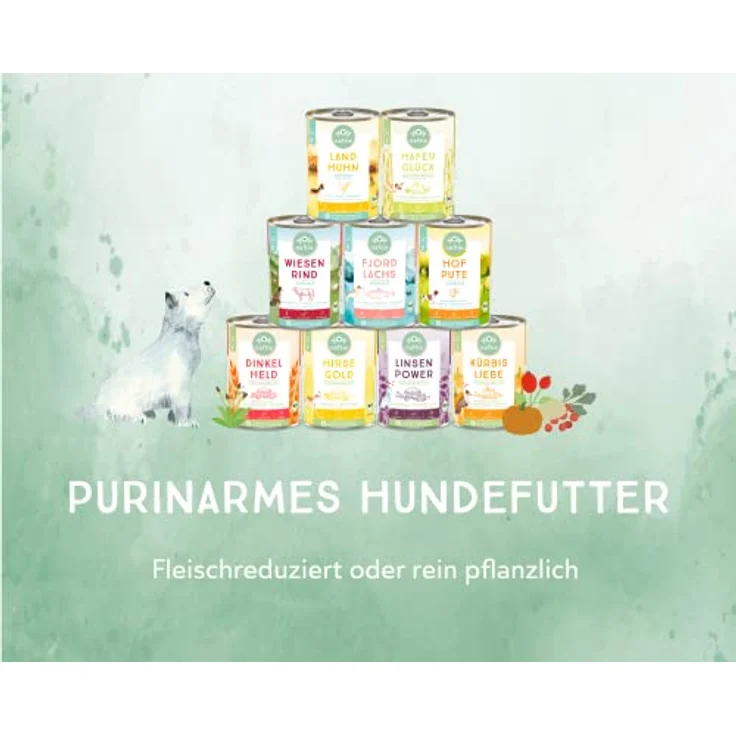 naftie Bio Hundefutter Fjord Lachs, Premium Nassfutter mit Lachs-Fisch & Quinoa, getreidefrei, glutenfrei, purinarm, Diät-Futter, 400g Dose – Bild 5