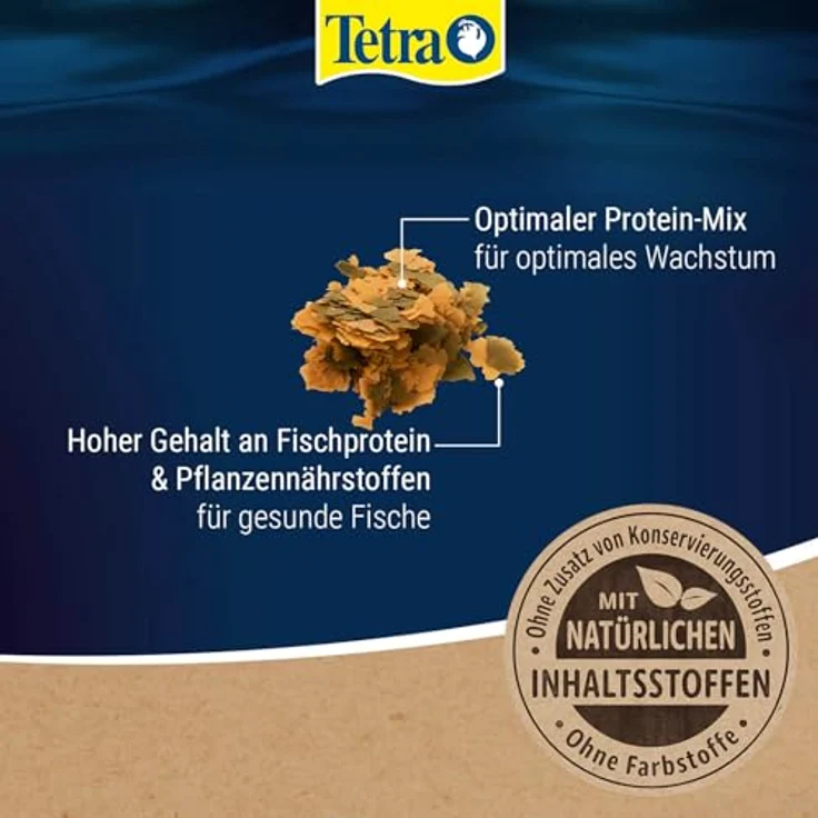 Tetra Cichlid XL Flakes, Fischfutter für große Cichliden und Zierfische, 1 L Dose, proteinreich und ohne Farbstoffe – Bild 3