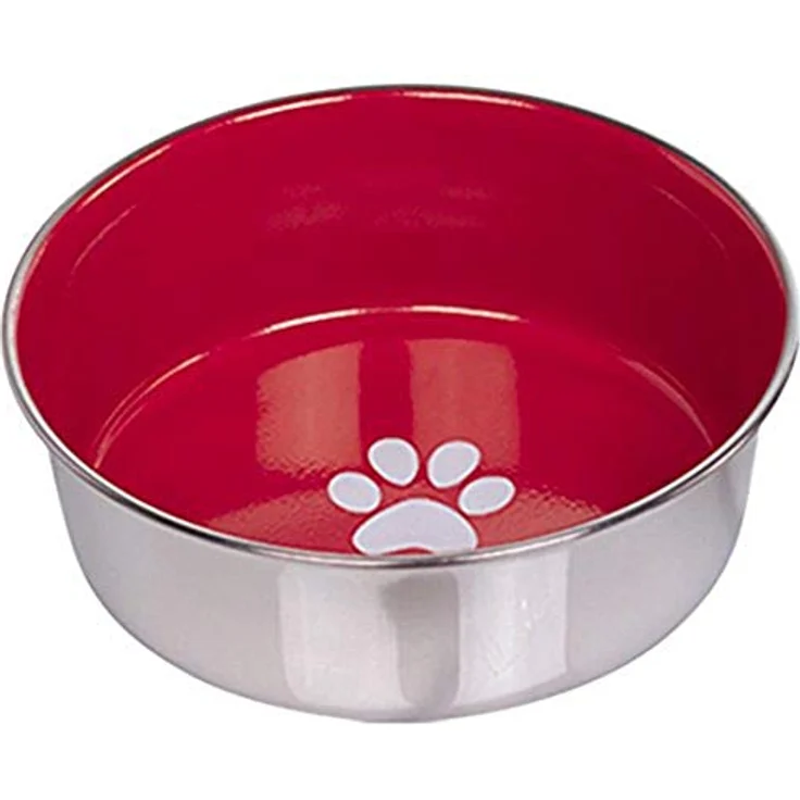 Nobby Edelstahlnapf HEAVY PAW, rutschfest, rot, 20,5 cm, 1,90 ltr., schwere Ausführung – Bild 2