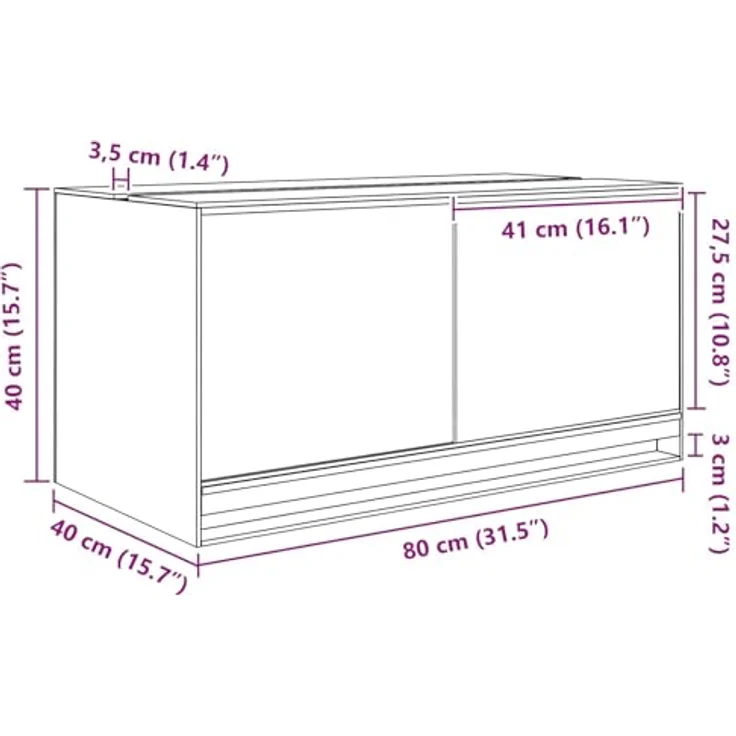vidaXL Terrarium Transparent 80 x 40 x 40 cm, Glasterrarium mit 360-Grad-Sicht, kratzfest, für Reptilien und Amphibien – Bild 3