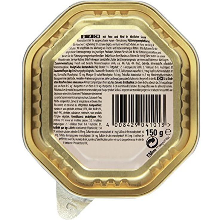 Cesar Landküche Hundefutter Pute und Rind in köstlicher Sauce, 14 Schalen à 150 g – Bild 2