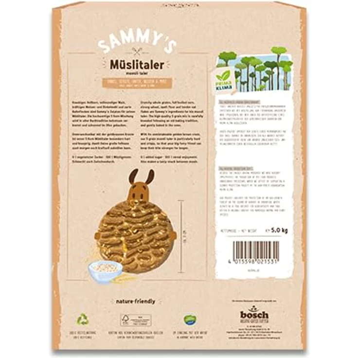 Bosch Sammy's Müslitaler 5kg, knusprig gebackener 5-Korn-Hundesnack für große Hunde ab 30 kg – Bild 3